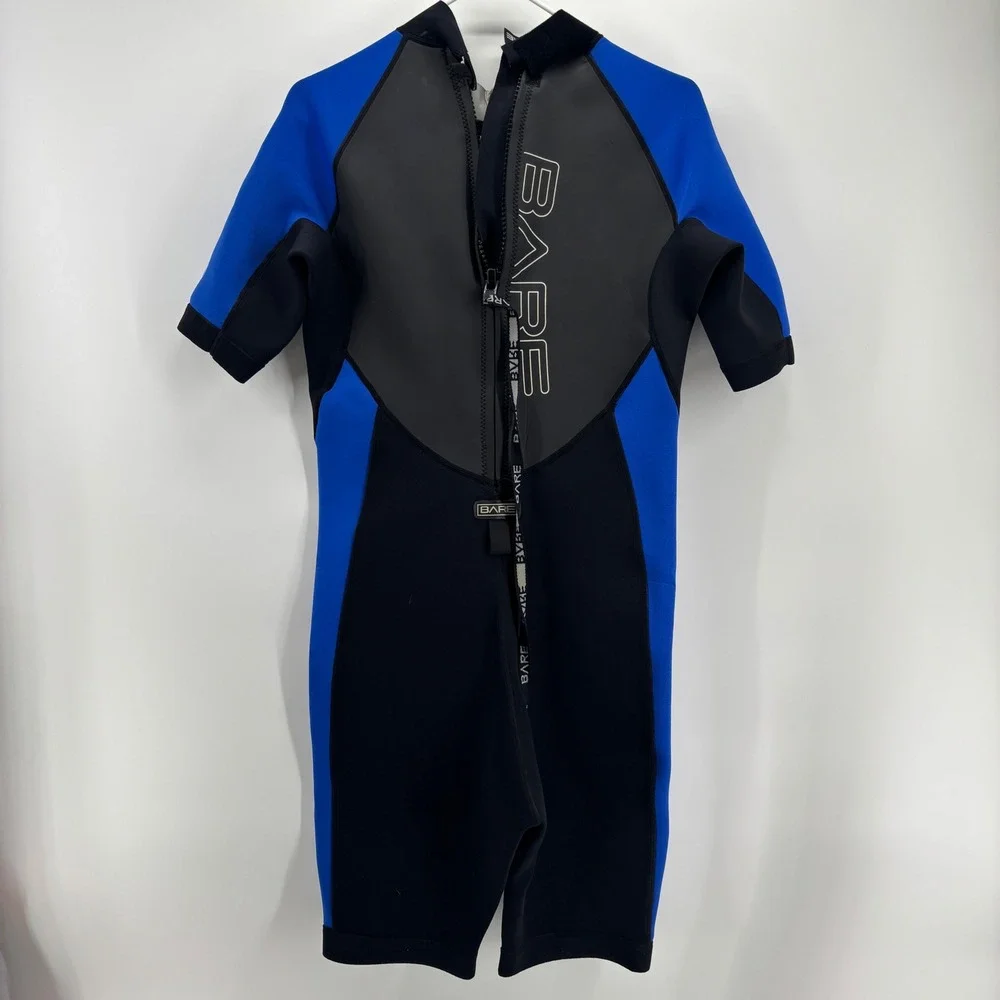 Bare Ignite Wetsuit Shorty Mens ML Blue Black Powerstretch Neoprene Diving Surf